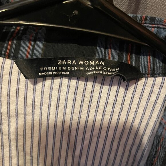 Womens ZARA Premium Collection, Asymmetrical Button-Up Blouse - Picture 6 of 9